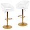 Flash Furniture 2PK White Vinyl Adjustable Height Barstool 2-CH-122070-WH-G-GG - alternate 5